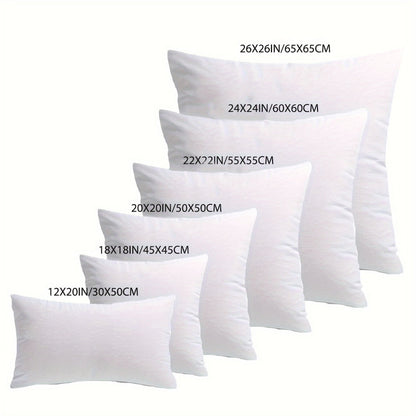 White Pillow Inserts in Square or Lumbar Sizes with Single, Three, Five, Sixteen or Twenty-Piece Packs