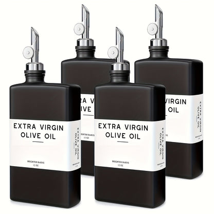 Glass Oil Dispenser Bottle 350ml - Olive Oil Vinegar Soy Sauce Coffee Syrup Dispenser for Kitchen