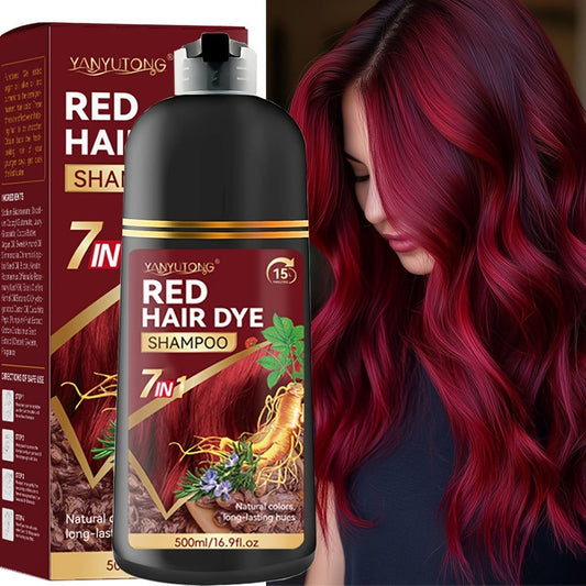 Hair Dye Shampoo Natural Plant Pigments – Covers Gray Hair Fast in 1 Wash, 16.91oz Color Shampoo in Black, Red, Brown, Dark Brown & Chestnut Brown for Women & Men, All Hair Types