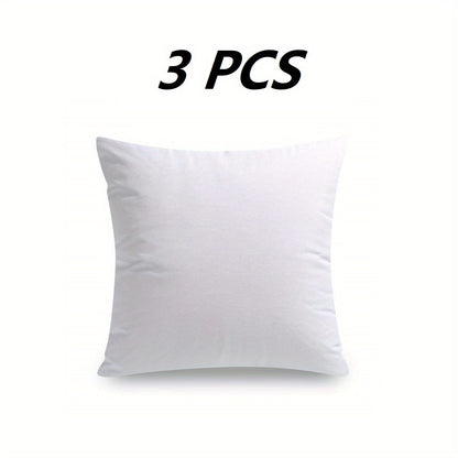 White Pillow Inserts in Square or Lumbar Sizes with Single, Three, Five, Sixteen or Twenty-Piece Packs