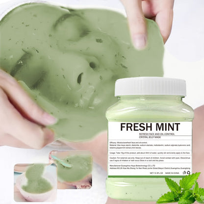 Mint Jelly Mask Powder 12.3oz Fresh Peppermint Hydro Gel Peel-Off Face Mask Professional Spa Moisturizing Hydrating Anti-Wrinkle Facial Skin Care Treatment