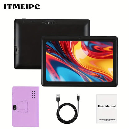 Android Tablet 7-Inch with Android 14, 4GB Total RAM, 32GB Internal Storage and Built-In Protective Case