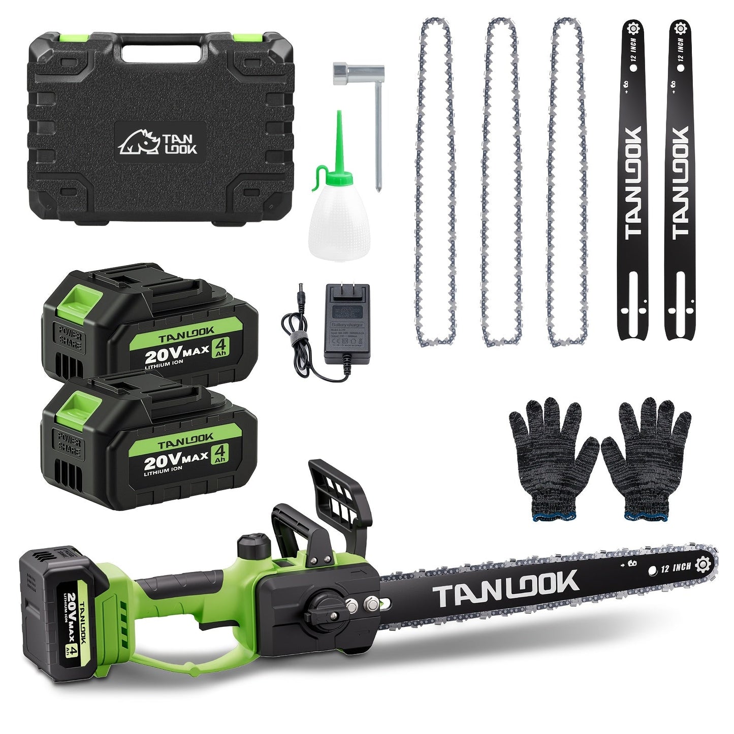 Cordless Electric Chainsaw – Battery Powered, Portable Chain Saw for Tree Pruning, Wood Cutting, Garden & Yard