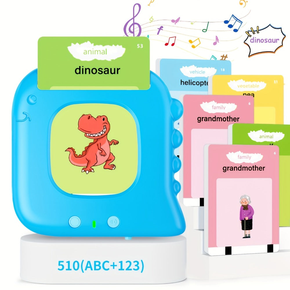Talking Flash Cards for Kids 224 & 510 Words — Electronic Language Learning Device for Preschoolers Ages 3-6, Speech Therapy Toy, Autism Sensory Educational Gift Boys Girls