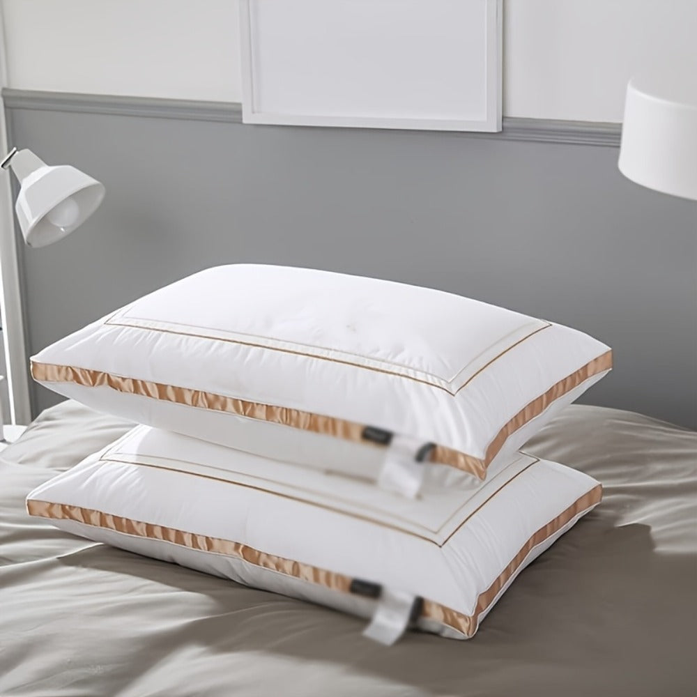 Pillow Set for Beds in Standard, Queen or King Size with Gusseted Edges and 2- or 4-Piece Options