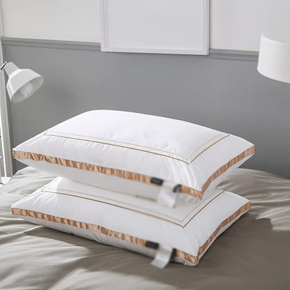 Pillow Set for Beds in Standard, Queen or King Size with Gusseted Edges and 2- or 4-Piece Options