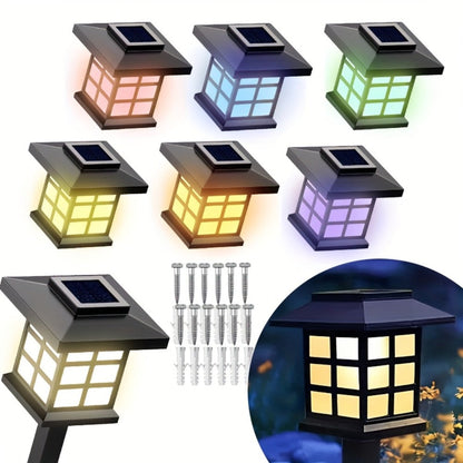 Solar Garden Lights Pathway Stakes in 6/12/24-Piece Sets with Warm, Cool or Multicolor Options