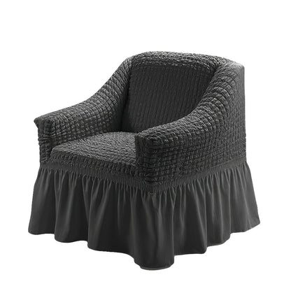 Stretch Seersucker Sofa Cover Solid Color Elastic Band Closure Machine Washable Slipcover for Armchair Loveseat 1 2 3 4 Seater - 8 Colors Home Wedding Decor