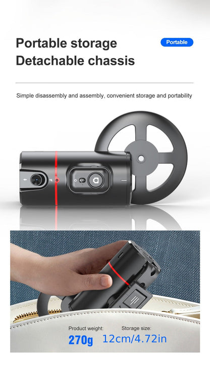 Gesture Control Auto Face Tracking Tripod with 360° Rotation & Wireless Remote No App Required – Smart AI Phone Holder for Vlogging Live Streaming TikTok YouTube Fitness iPhone Android Black Pink