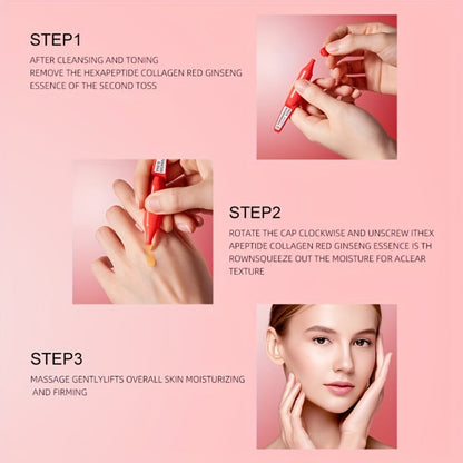 Face Serum Mercilen Red Ginseng 6-Peptide Collagen Ampoule Box with 30 Individually Packed Portions