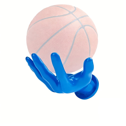 Wall Mounted Hand Shape Sports Ball Display Shelf - Decorative Storage Organizer for Laundry Rooms, Closets and Home Organization