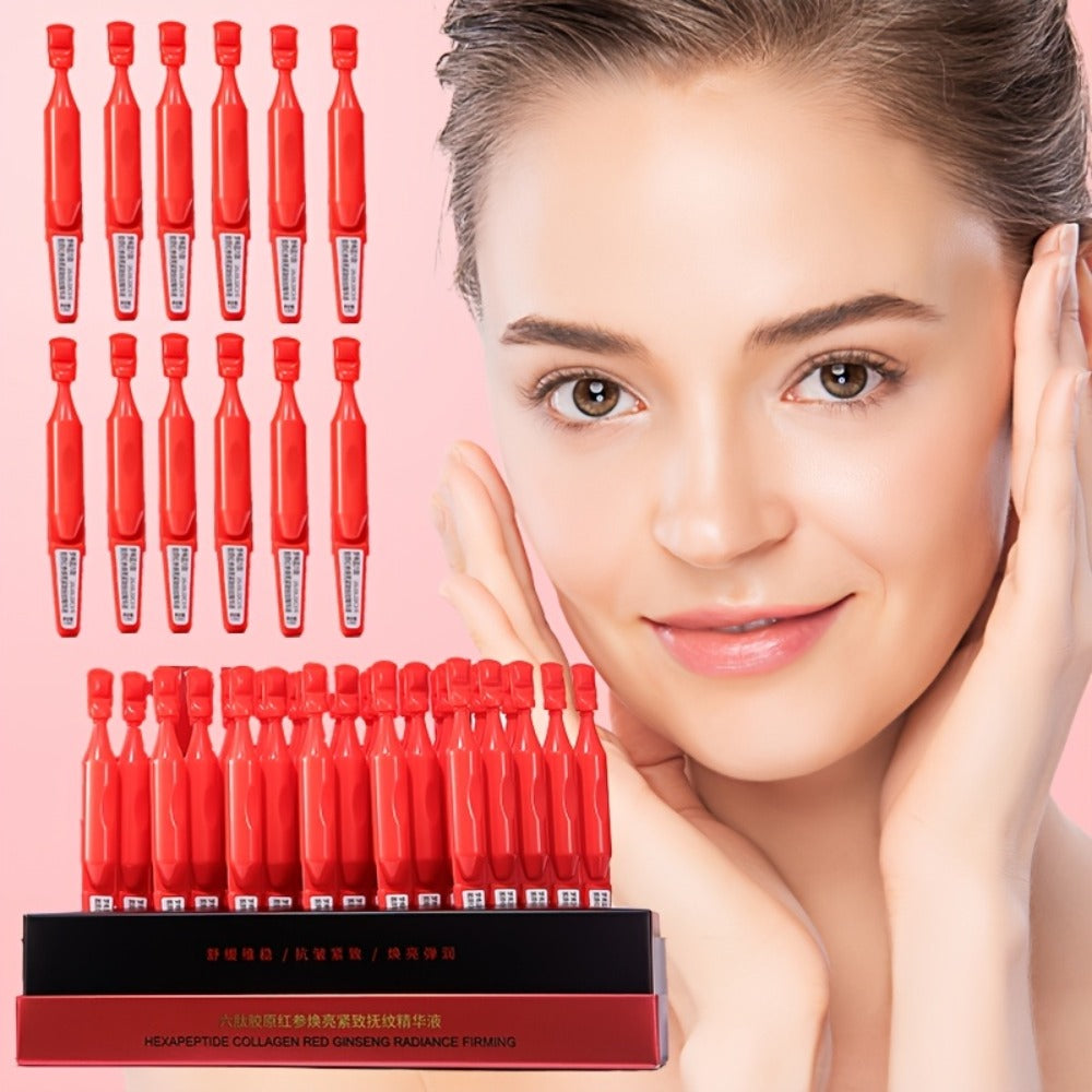 Face Serum Mercilen Red Ginseng 6-Peptide Collagen Ampoule Box with 30 Individually Packed Portions
