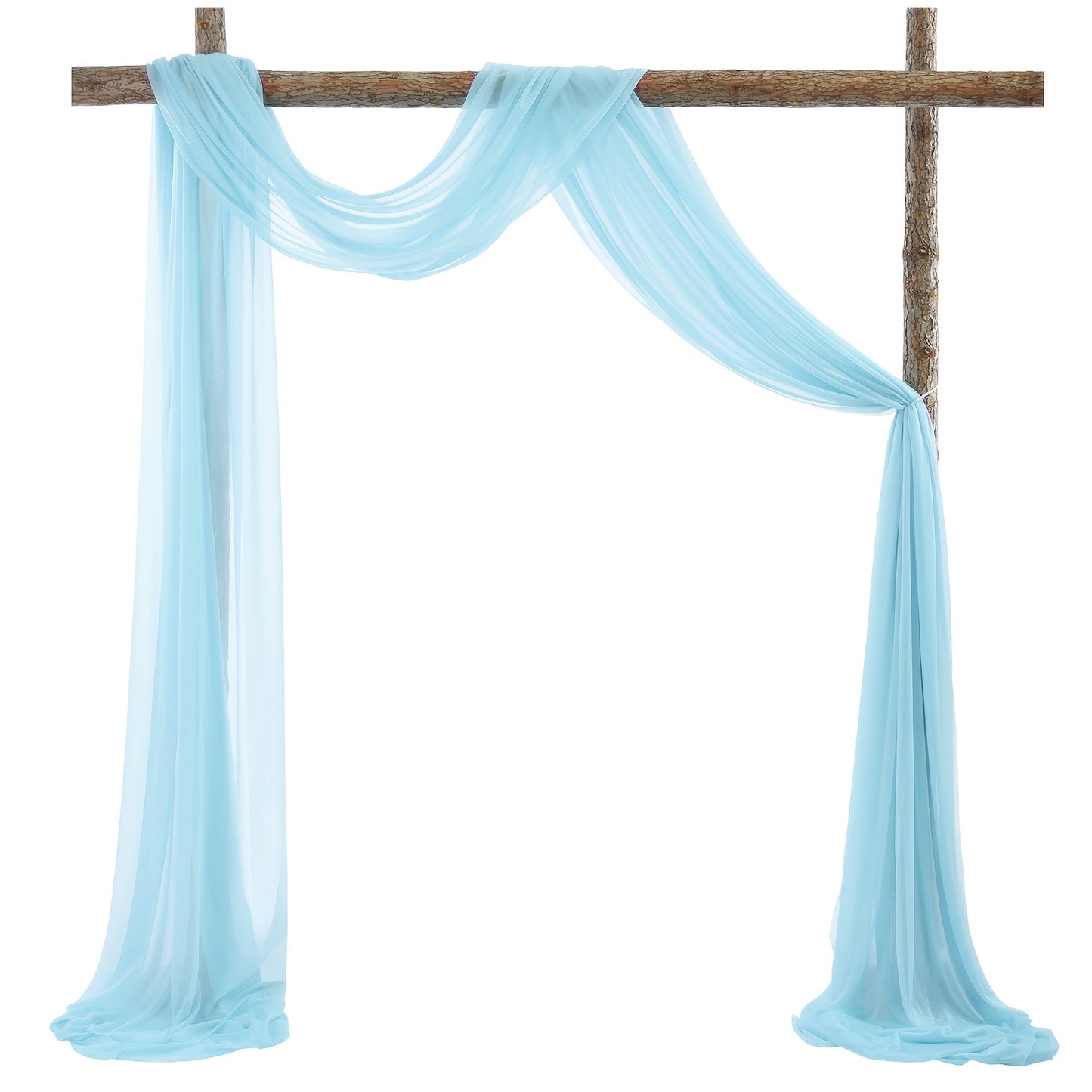 Sheer Yarn Drapery Curtain Party Backdrop 31.5" x 315" – Encrypted Gauze Flutter Streamer for Gender Reveal, Wedding, Birthday, Bridal Shower, Indoor & Outdoor Background Decoration | Reusable & Easy Hang