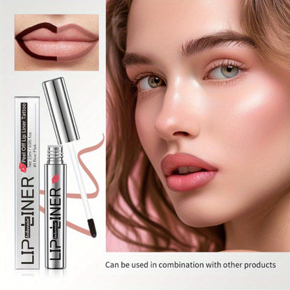 Four-Color Two-in-One Lip Stain Pen Set with Liner Tip and Matte Finish for Daily Makeup Looks