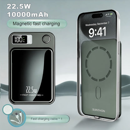 Magnetic Wireless Power Bank with 5000mAh and 10000mAh Labels, Flip Display and Four Color Options