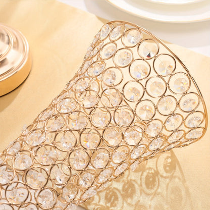 Crystal-Style Trumpet Decorative Vase Set in Gold or Silver and Two- or Ten-Piece Options for Home and Everyday Use