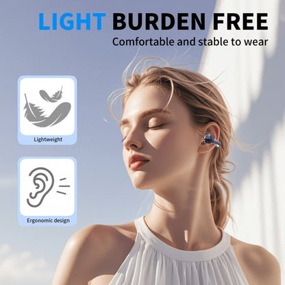 Open-Ear Clip Earphones Bluetooth 5.4 Wireless Earbuds for Glasses Wearers Small Ears Low Latency HD Calls All-Day Comfort Clip-On Open Ear Headphones Purple Black White