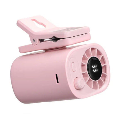 Clip-On Car Fan USB Rechargeable Sun Visor Fan Adjustable Speed Portable Quiet Mini Cooling for Daily Driving, Commuting and Road Trips