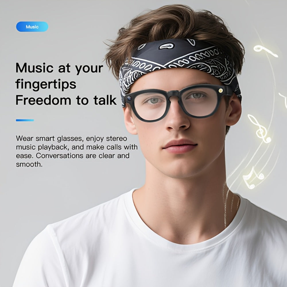 ChatGPT Smart Glasses 4K Camera 16GB – AI Real-Time Translation 150+ Languages, Voice Assistant, Wireless Calling & Music, Video Recording Wearable Tech for Men Women Travel Business