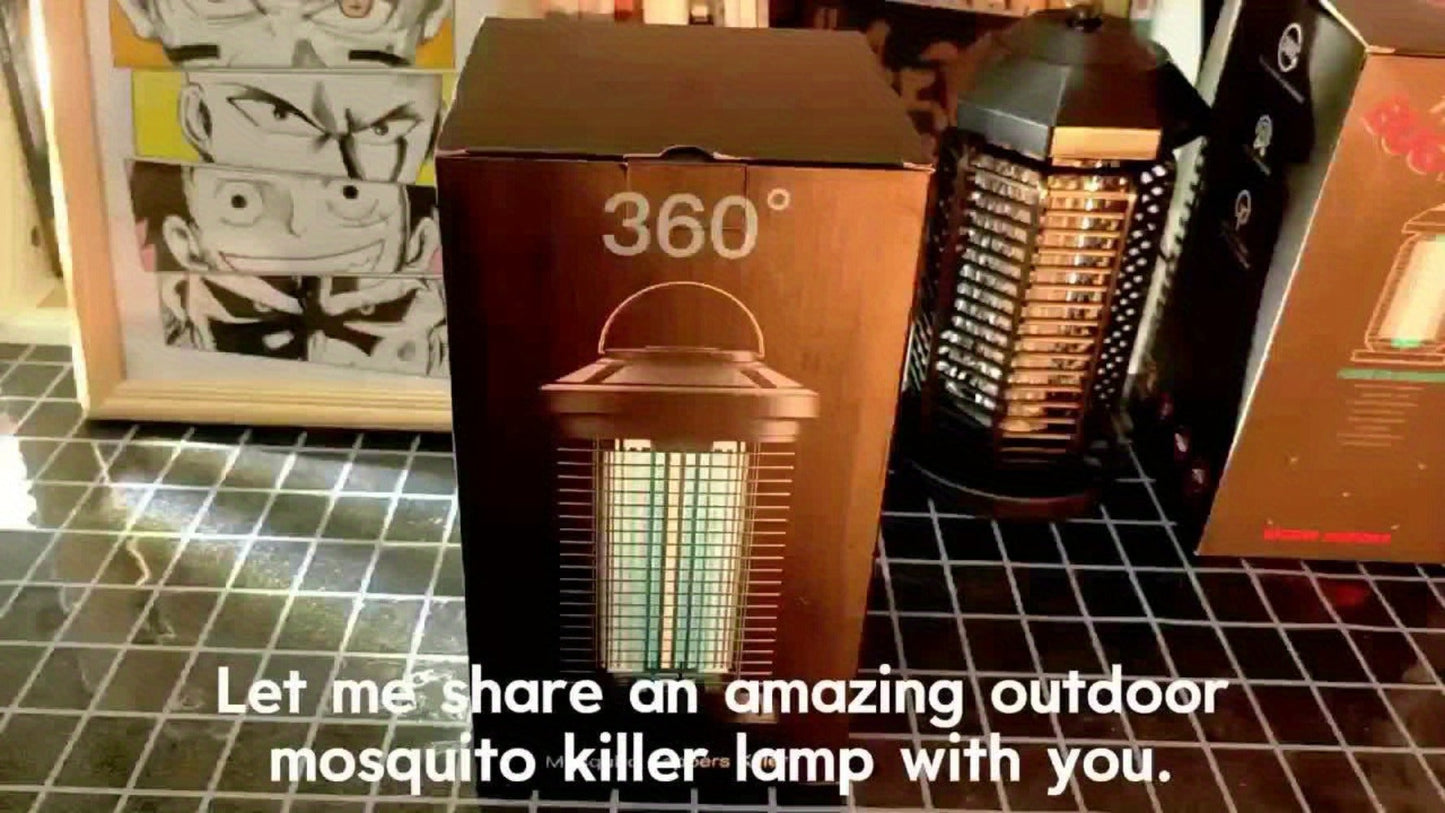 Cylindrical Electric Insect Zapper with 4200V Grid, Hanging Handle, Power Cord and Cleaning Brush