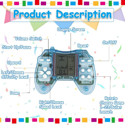 Party Favors Gaming Controller Keychains, 12-Piece Mini Backpack-Clip Set for Game-Themed Events