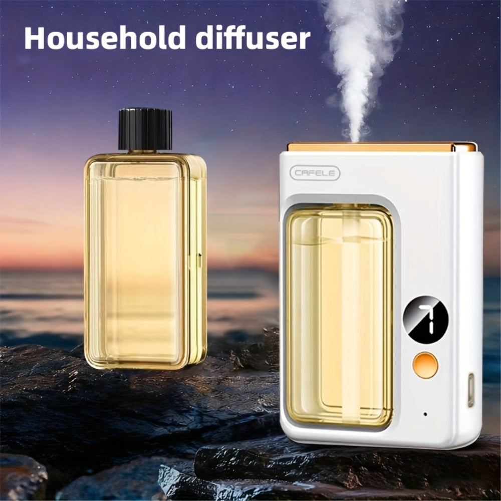 Desktop or Wall-Mount Essential Oil Diffuser with Transparent Chamber and One- or Three-Bottle Bundles