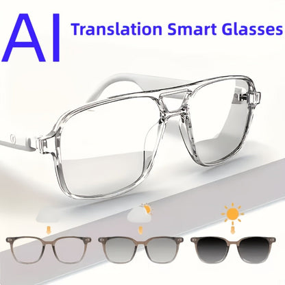 Smart Glasses Translation Eyewear with 160 Listed Languages, Open-Ear Audio and Four Frame Options