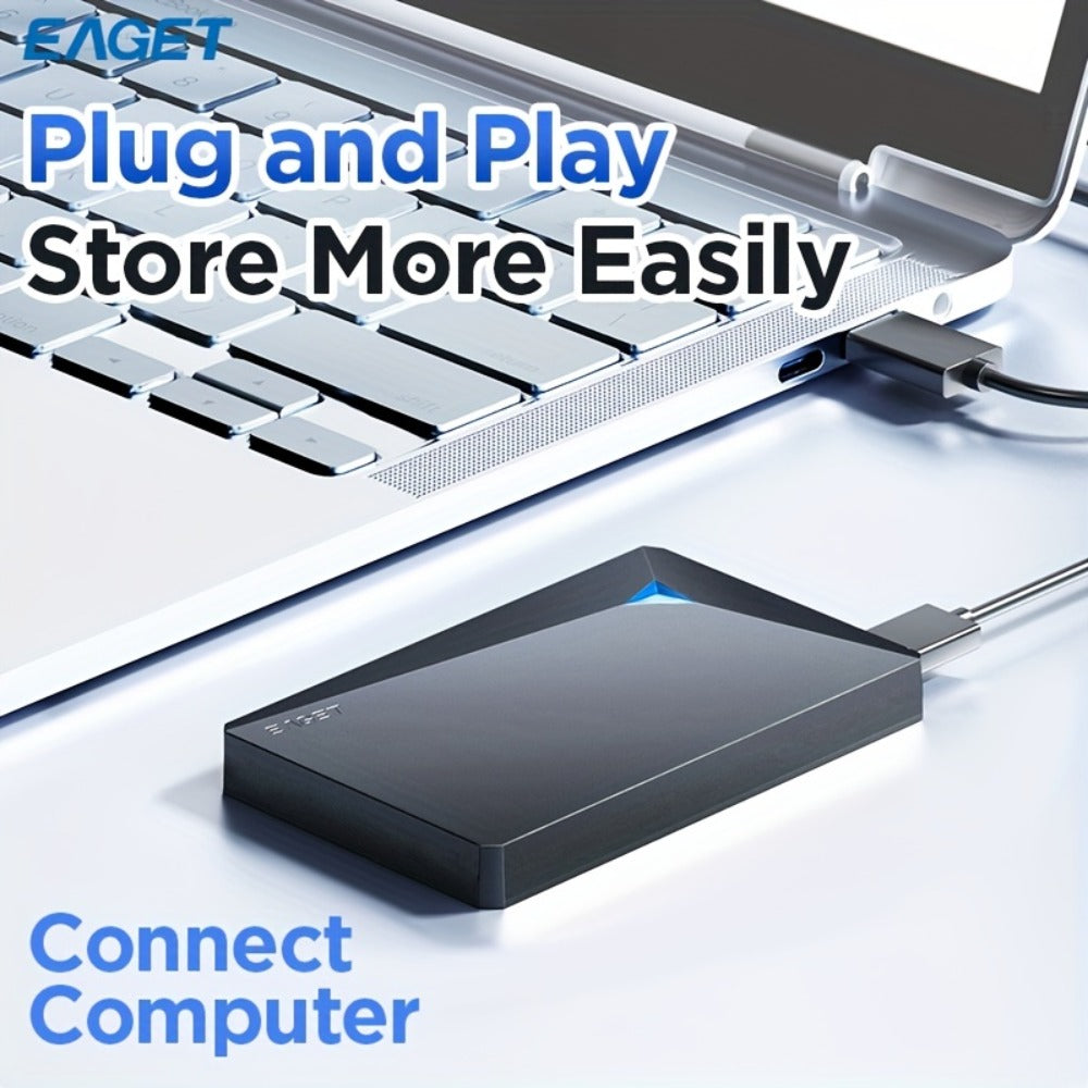 Portable External Hard Drive USB 3.0 High-Speed Mechanical HDD Mobile Backup Storage Plug & Play for PC Desktop MacBook PS4 Xbox Smart TV – EAGET Compact Travel Hard Disk