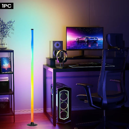 RGBICB Smart LED Floor Lamp App & Remote Control – Intelligent Mood Atmosphere Backlight Modern Design for Home Office Gaming Study Bedroom Holiday Gift 1 or 2 Pack