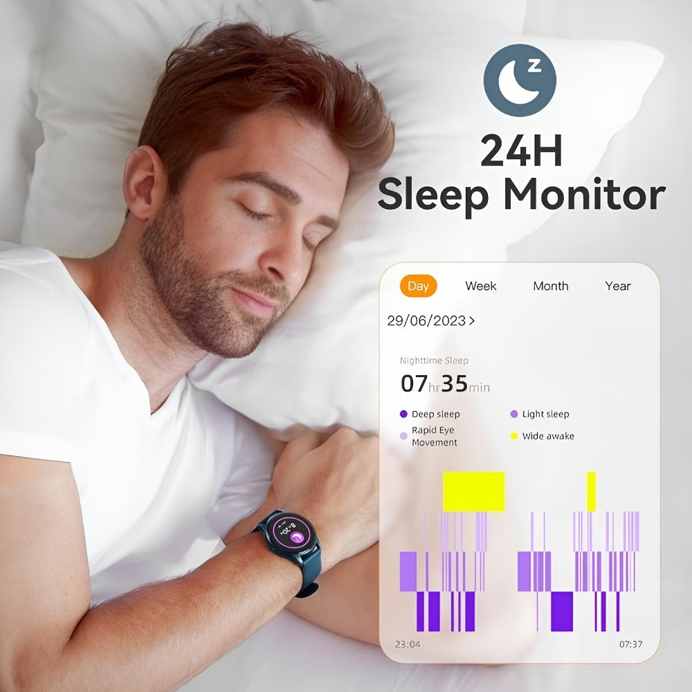 Smart Watch Round Display with Wireless Calling, Voice Assistant and Single or Two-Watch Options