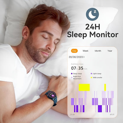 Smart Watch Round Display with Wireless Calling, Voice Assistant and Single or Two-Watch Options