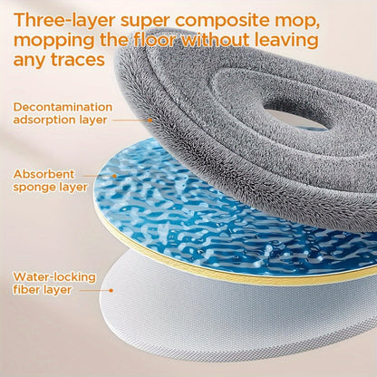 Spin Mop and Bucket Set with Separate Water Chambers, Telescoping Handle and Two Exact Mop Head Configurations