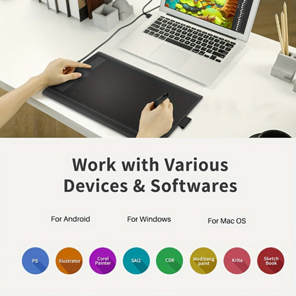 GAOMON M10K Drawing Tablet 8192 Levels Pressure Sensitivity Battery-Free Stylus 10 Programmable for an Everyday Personal Care Routine