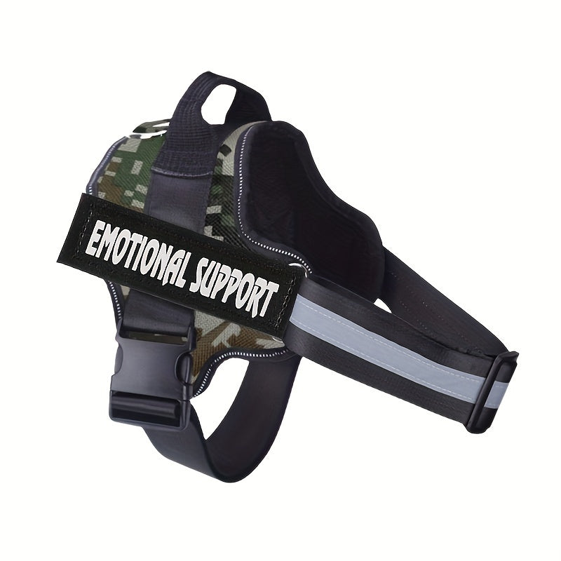 Emotional-Support Patch Dog Harness with Top Handle in Eleven Colors and XS-to-XXL Sizes Pictured