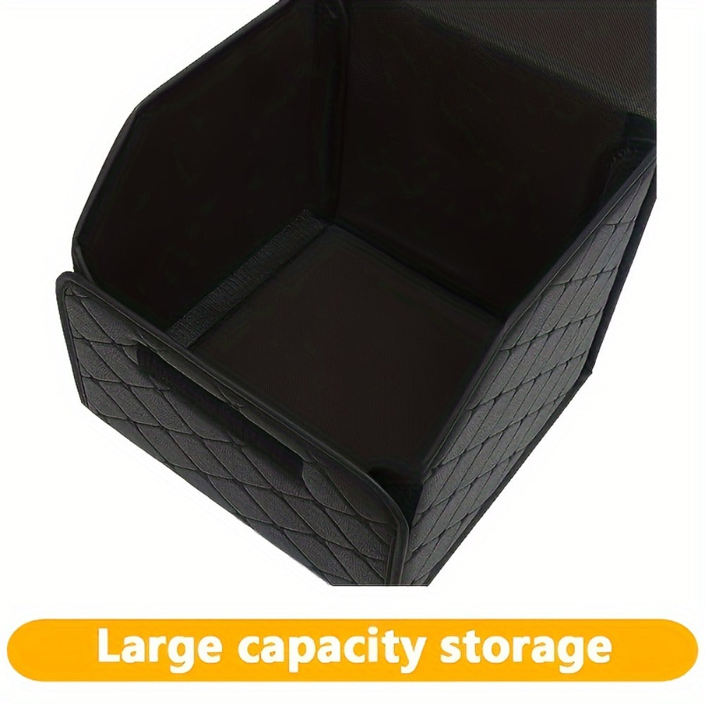 Foldable Car Trunk Storage Box – Large Capacity Collapsible Cargo Organizer for Car Interior, SUV & Trunk | Black & White, Small & Large