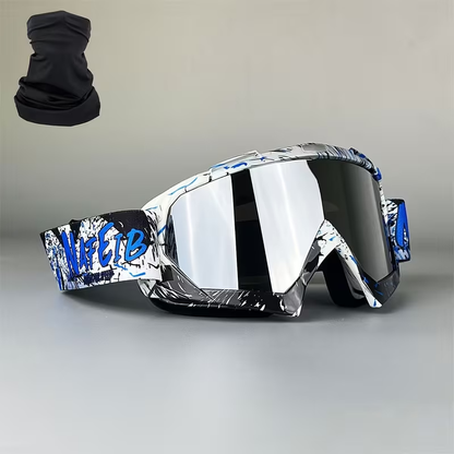 Thirty-Style NAFEIB Ski Goggle and Matching Headwear Set with Mirrored, Clear, Silver and Gray Lens Options