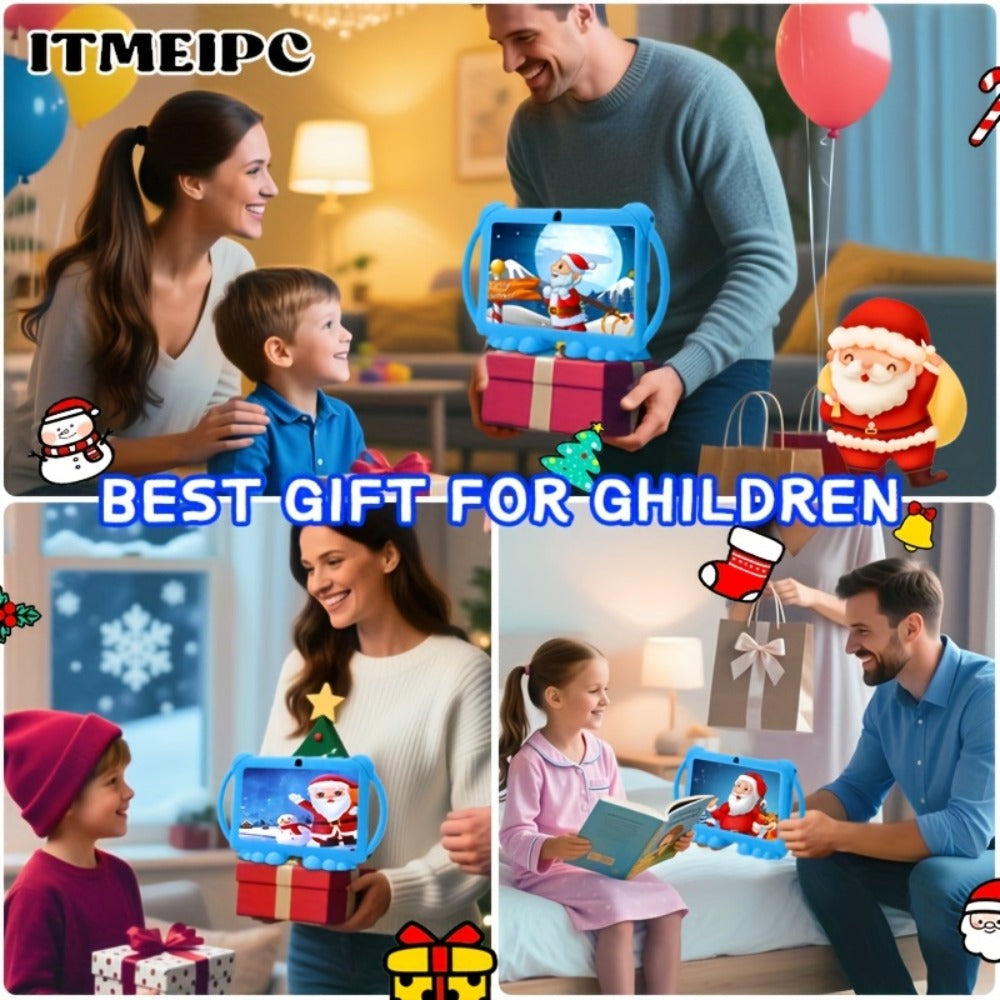 Android Tablet 7-Inch Kids Model with Android 14, WiFi 6, Parental Controls and Protective Case