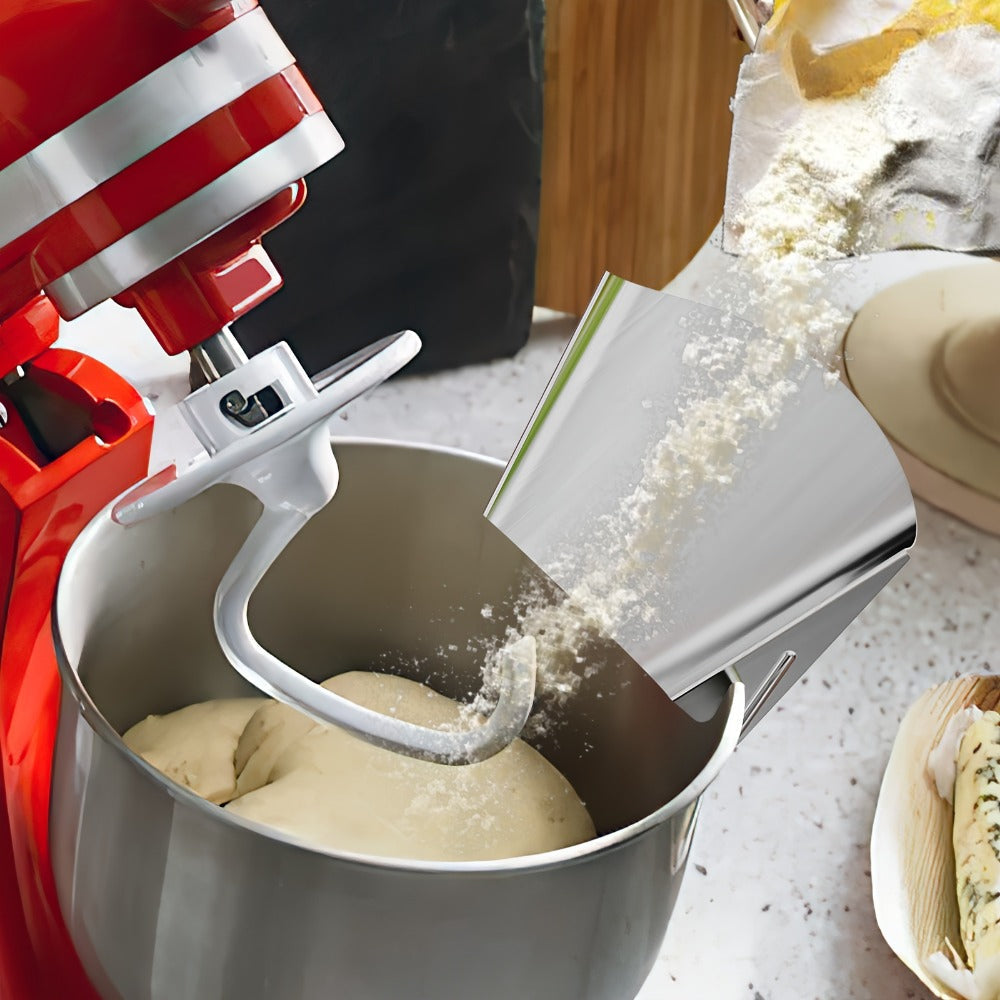 Stainless-Steel-Style Stand Mixer Pouring Chute in One- or Two-Piece Checkout Configurations