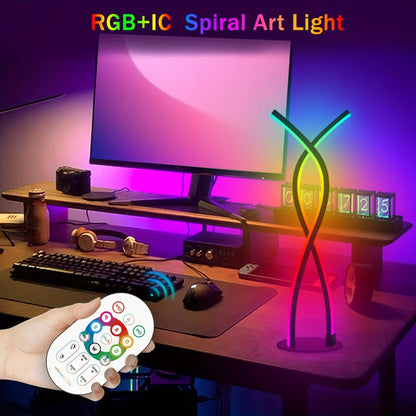 RGB Gaming Desk Lamp with App Control & Music Sync – 18-Key Remote, LED Light Bars, TV Backlight & Night Light, USB Powered Alien Ambient Lamp for Gaming Setup, Streaming & Desk Decor