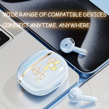 Sanrio Hello Kitty Kuromi Cinnamoroll Wireless Earbuds Bluetooth 5.0 Cute Kawaii Design 3 Styles Power Display Touch Control Girls Gift
