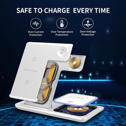 Wireless Charging Station, 3-in-1 15W MagSafe-Compatible Stand for iPhone, Apple Watch and AirPods in Three Colors