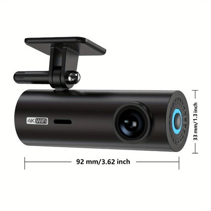 LF10 Dash Camera with 4K Label, WiFi App Control, Voice Prompt and Card Support Marking up to 256GB