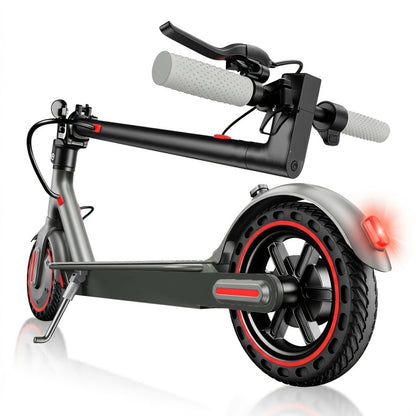 350W Foldable Electric Scooter for Adults 8.5 Inch Solid Tires 3-Speed LCD Display Dual Drum Brake EABS 15-20km Range 265 lb Capacity 32 lb Lightweight Urban Commuter E-Scooter