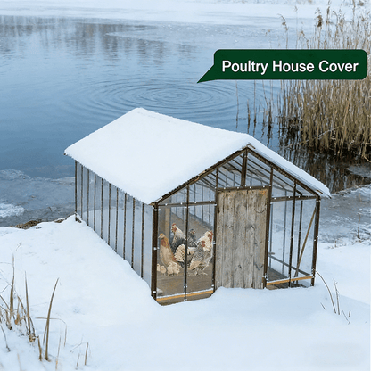 Clear Poultry House Cover Sheet in Four Protected Length Options with Reinforced Border and Metal Grommets