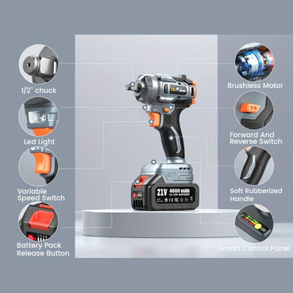 Power Tools TaskStar 3/8 Inch Cordless Ratchet or Wrench Set with 40 Nm Ratchet Option and Variable Speed
