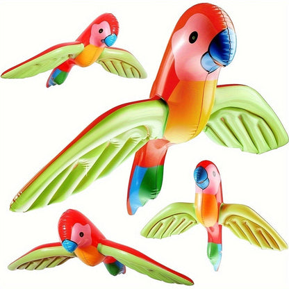 Hawaiian Luau Inflatable Decoration Set with Two Palm Trees, Two Flamingos, Four Beach Balls, Parrot and Banana