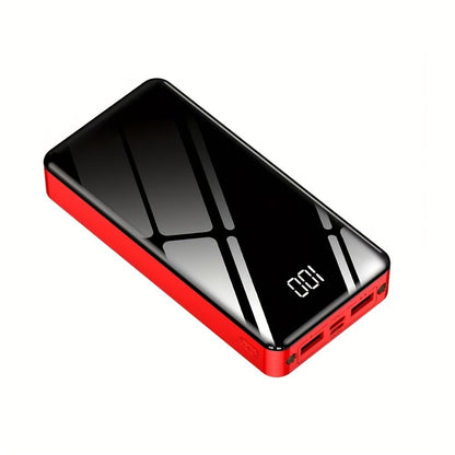 Power Bank 50000mAh 22.5W Two-Way Charging with Dual Input/Output and Digital Display in Black or Red