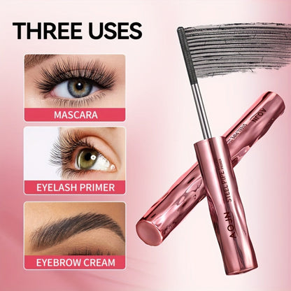 Mascara Primer Waterproof 24-Hour — Smudge-Proof Volumizing Eyelash Primer with Spiral Brush for Curling & Lengthening, Long-Lasting All-Day Eye Makeup for Women