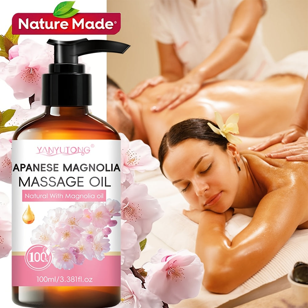 Cherry Blossom Couples Massage Oil with Glycerin 100ml - Nourishing Hydrating Aromatherapy Body Oil Natural Relaxing Floral Scent All Skin Types