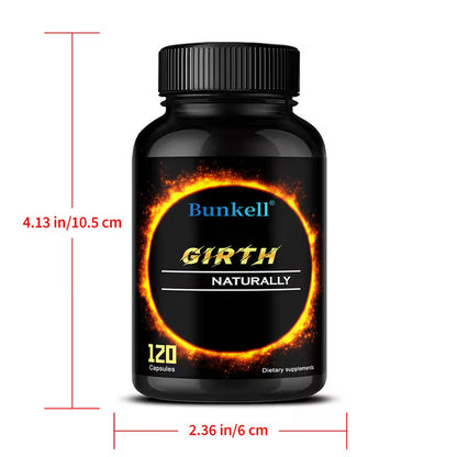 Bunkell Capsule Supplement, 120-Count Bottle with Two-Capsule Serving and 60-Serving Label